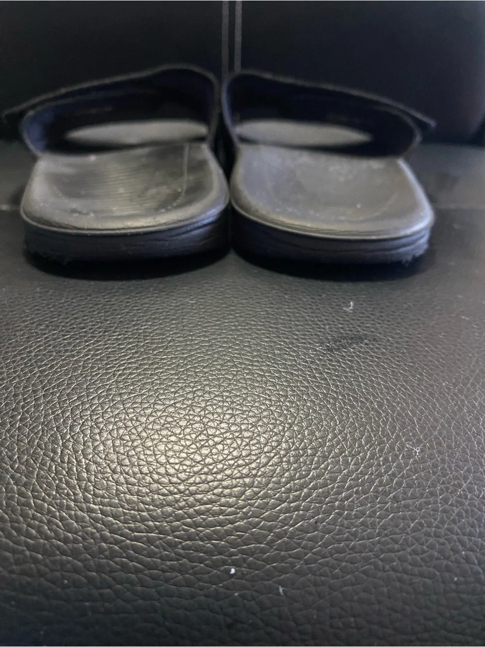Kids Nike Black Slide Sandals with White Swoosh Size 3Y